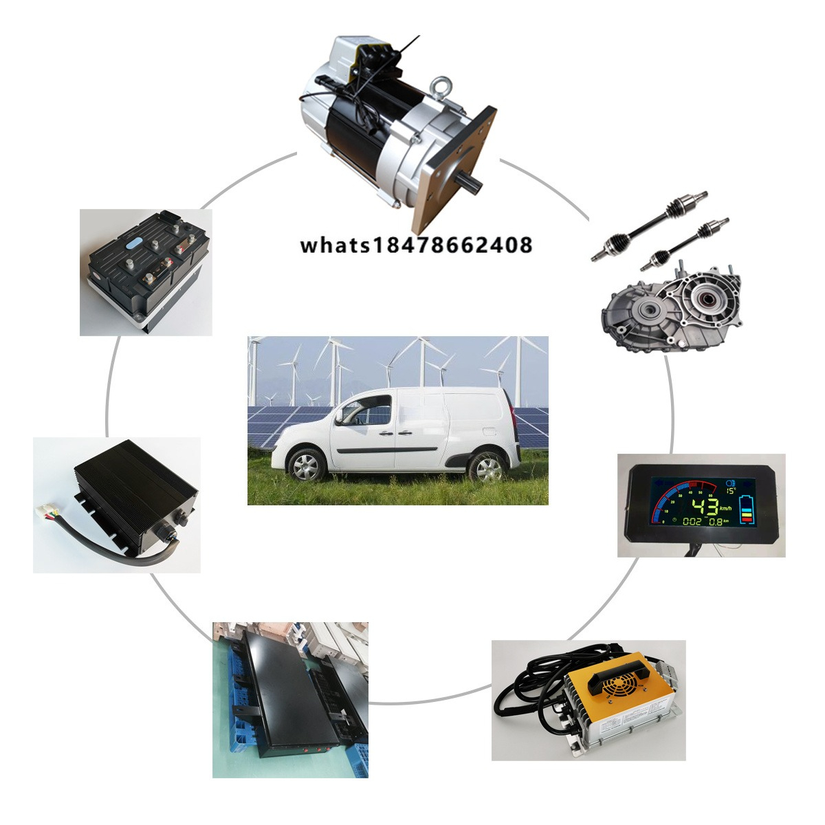 Ev Electric Motor Conversion Kit Car - 15kW Elektrische Auto Ombouwset AC Inductiemotor