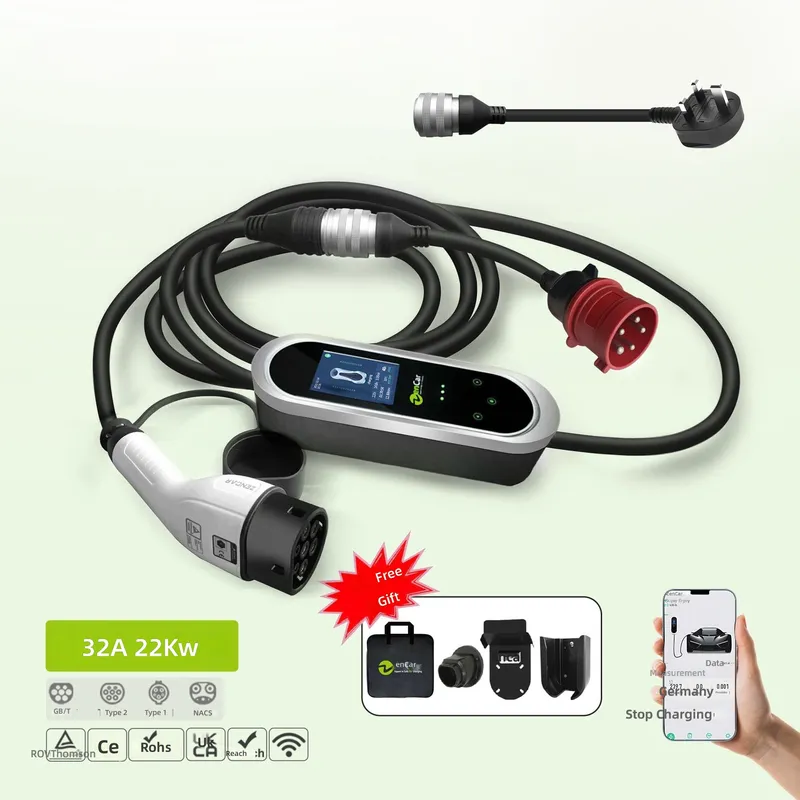 Ev Charger Type 2 22Kw 32A 3 Phase - 22kW 3-fasen EV-lader 32A draagbaar AC-laadstation