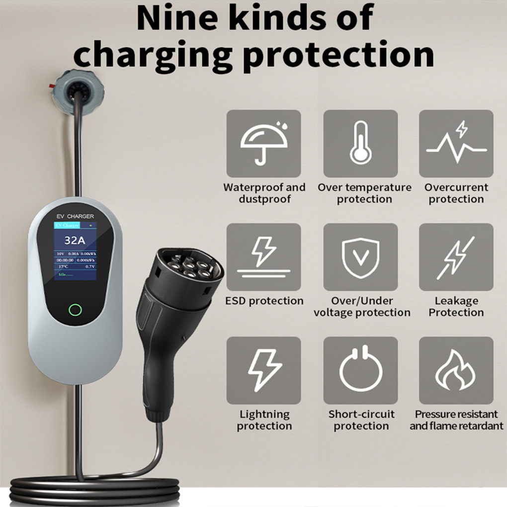 Ev Charger Type 2 22Kw 32A 3 Phase - Type-2 Draagbare EV-oplader 22KW 32A Type2