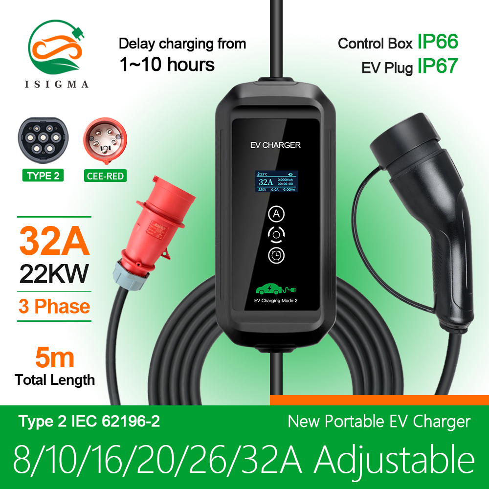 EV-oplader 22kw 3-fase Type 2- - Ev Charger Type 2 22Kw 32A 3 Phase recensie en prijs