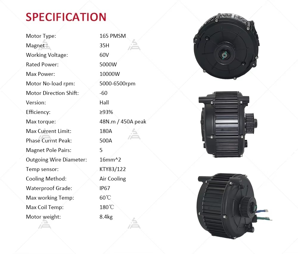 QS165 V2 5000W 72V Mid Drive M - Mid Drive Motor Kit 72V 5000W recensie en prijs