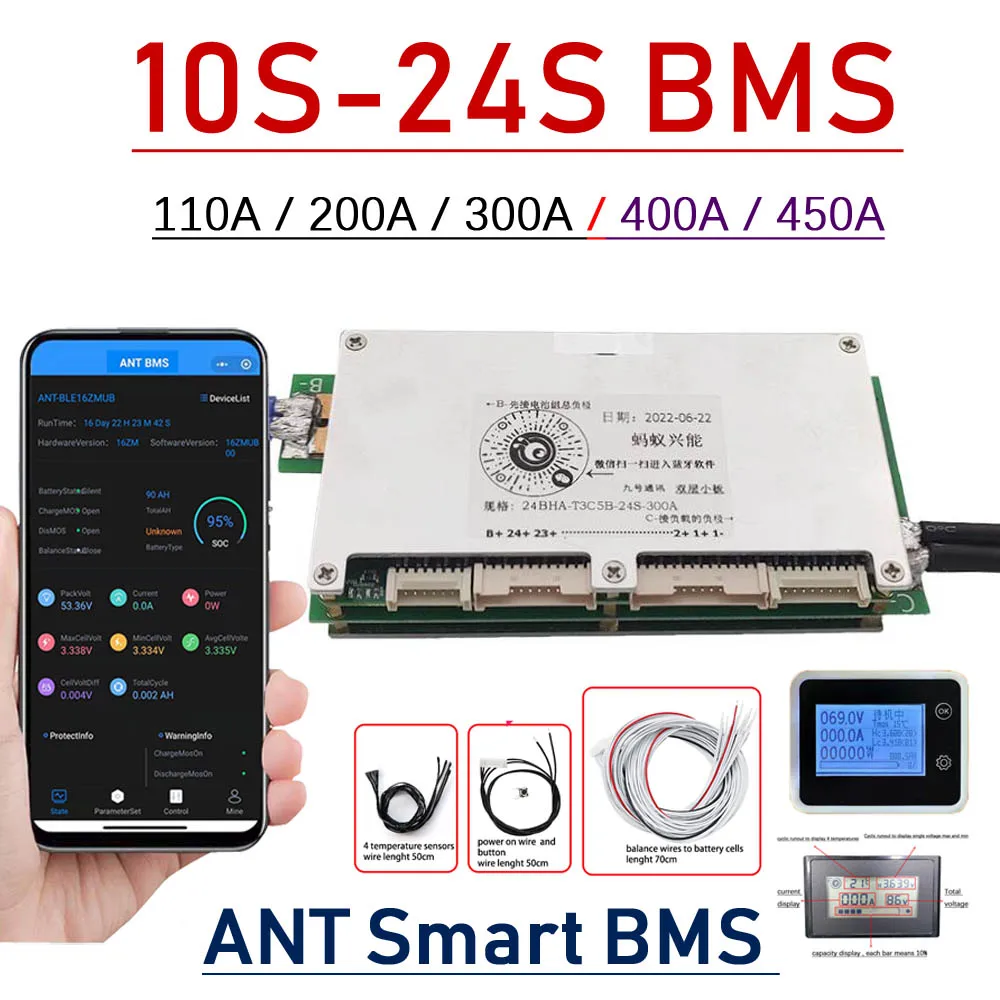 Slimme Bluetooth BMS 10S ~ 24S - Smart Bms 24S 200A Bluetooth Lifepo4 recensie en prijs
