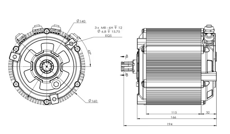 SiAECOSYS D133A-65 5000W 72V M - Mid Drive Motor Kit 72V 5000W recensie en prijs
