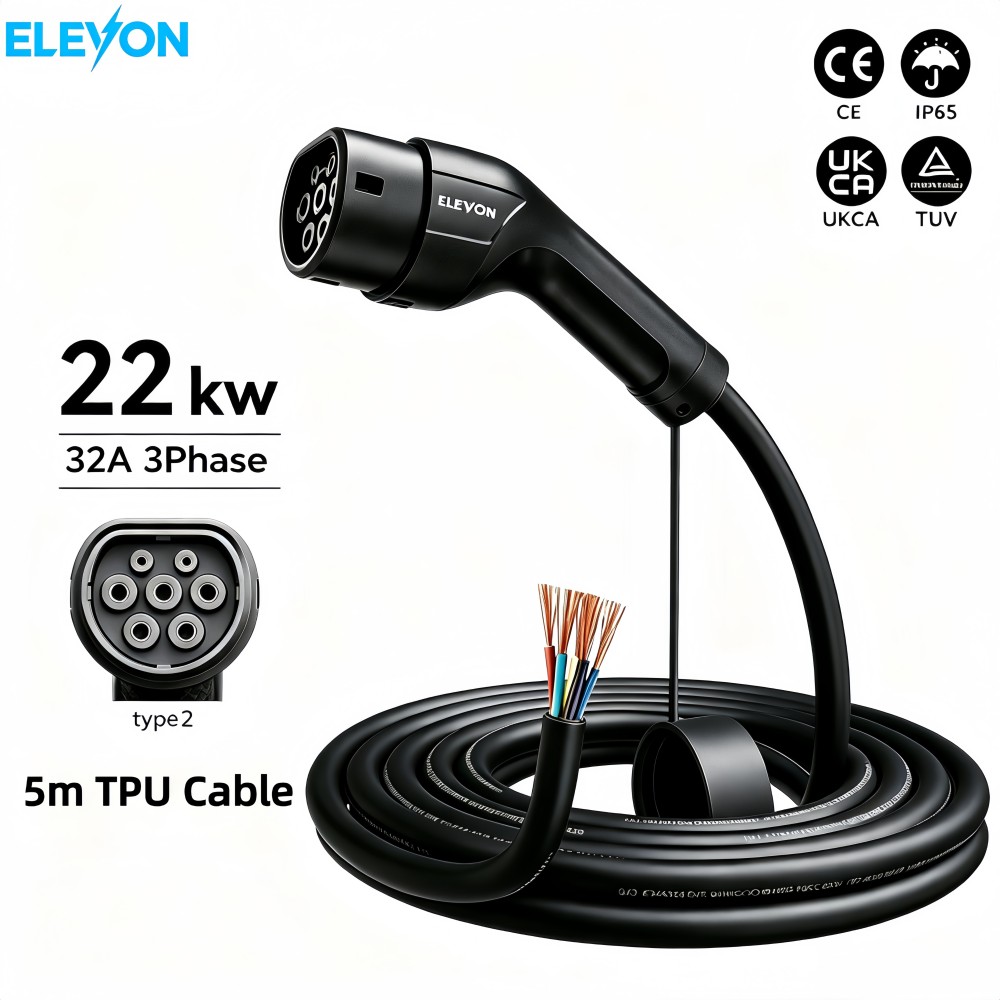ELEVON EV-lader Type 2 vrouwel - Ev Charger Type 2 22Kw 32A 3 Phase recensie en prijs