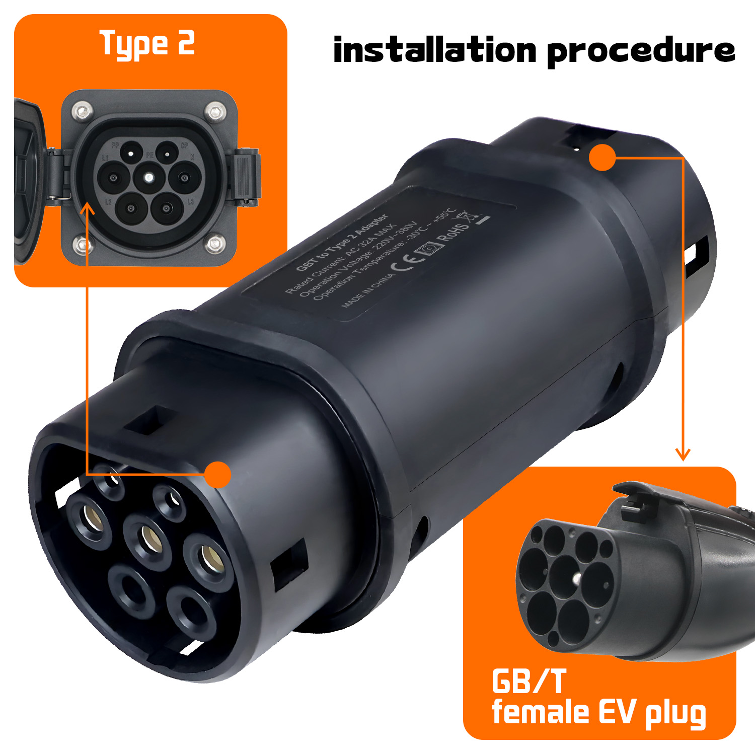 GOODCELL EV Laadstation Adapte - Ev Charger Type 2 22Kw 32A 3 Phase recensie en prijs