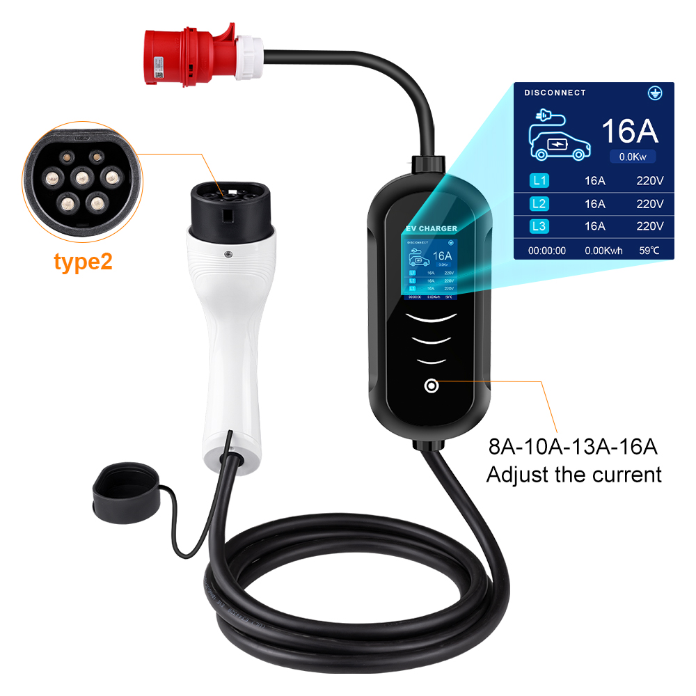 Ipengen 11kw 16a 3 Fase Ev Dra - Type 2 Portable Ev Charger 11Kw Cee recensie en prijs